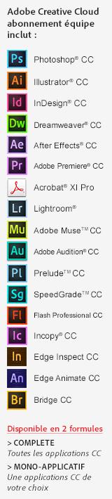 contenu adobe creative cloud abonnement