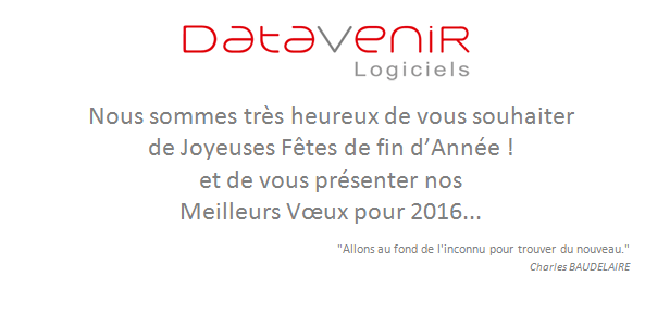 Toute l'equipe de Datavenir vous présente ses meilleurs Voeux pour 2016